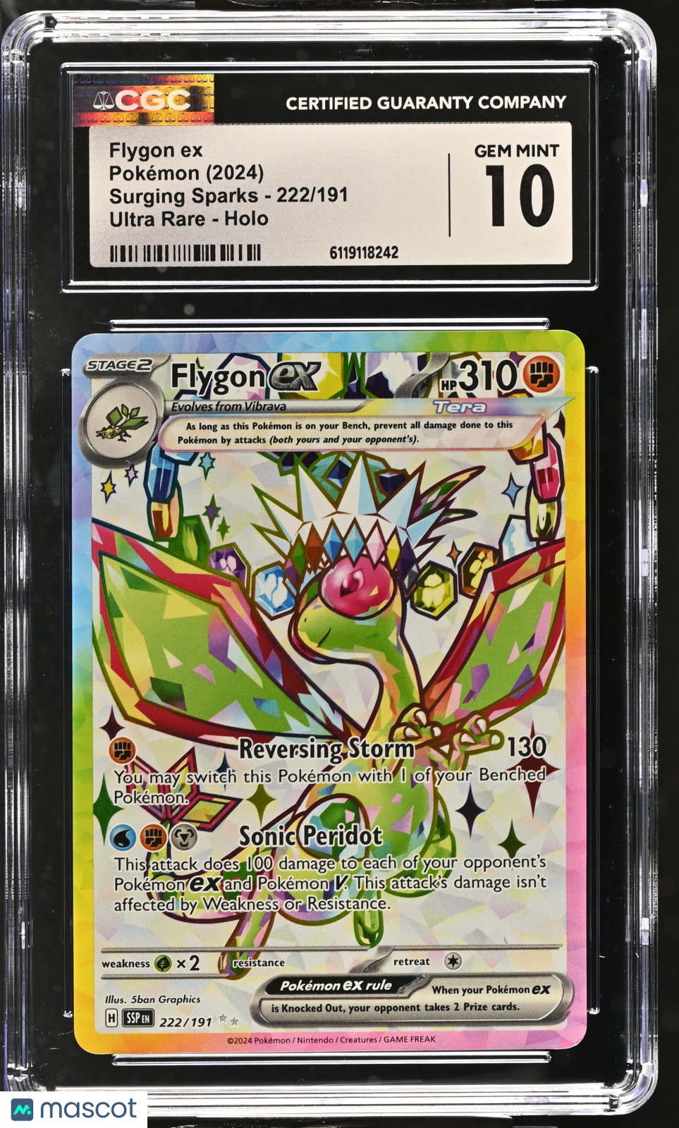 2024 Pokemon Surging Sparks Flygon ex #222/191 Ultra Rare CGC 10