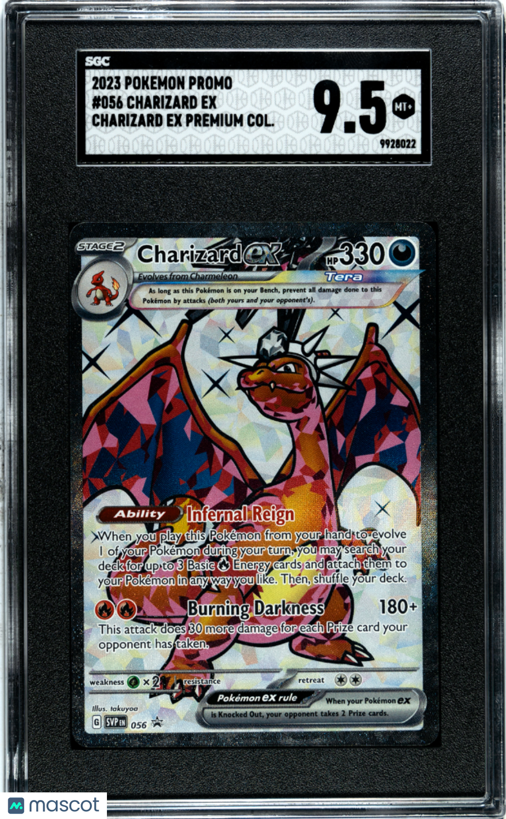 2023 Pokemon Promo Charizard EX #056 SGC 9.5