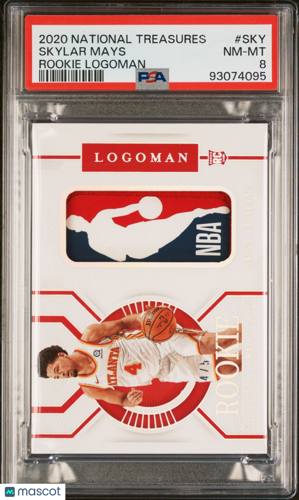 2020 Panini National Treasures Skylar Mays #SKY Rookie Logoman /5 PSA 8