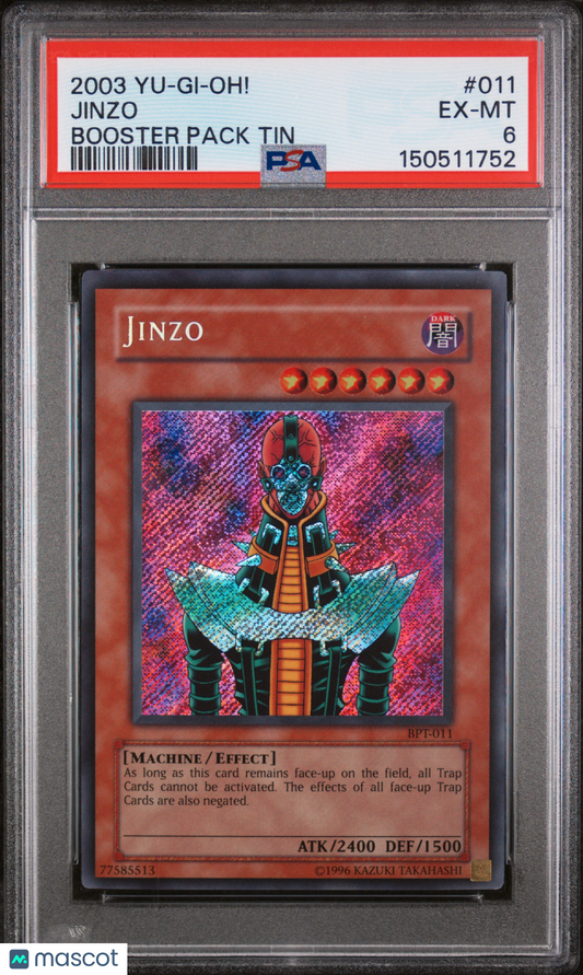 2003 Yu-Gi-Oh! Booster Pack Tin Jinzo #BPT-011  PSA 6
