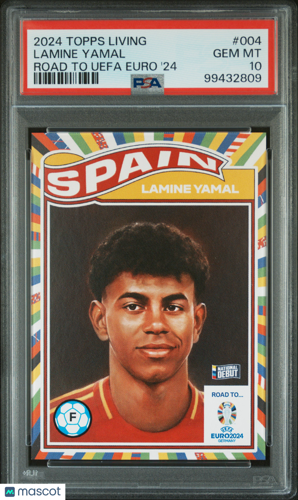 2024 Topps Living Road To UEFA Euro 2024 Lamine Yamal #004 '24 PSA 10
