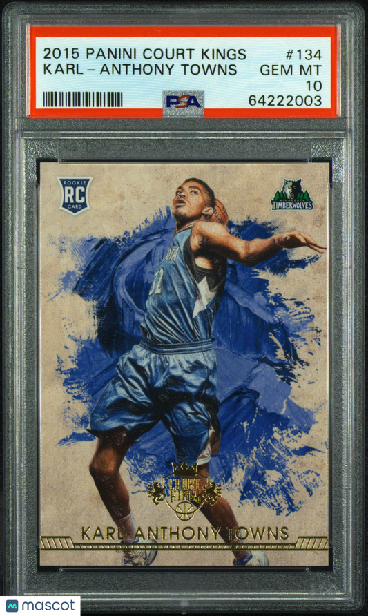 2015 Panini Court Kings Karl-Anthony Towns #134 PSA 10