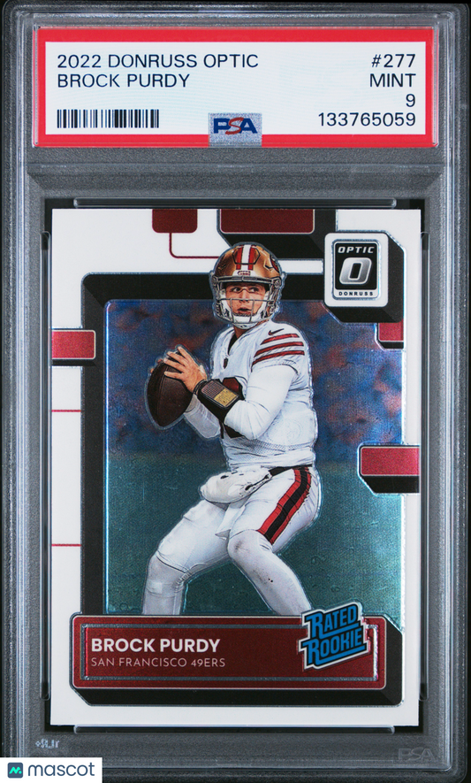 2022 Panini Donruss Optic Brock Purdy #277 PSA 9