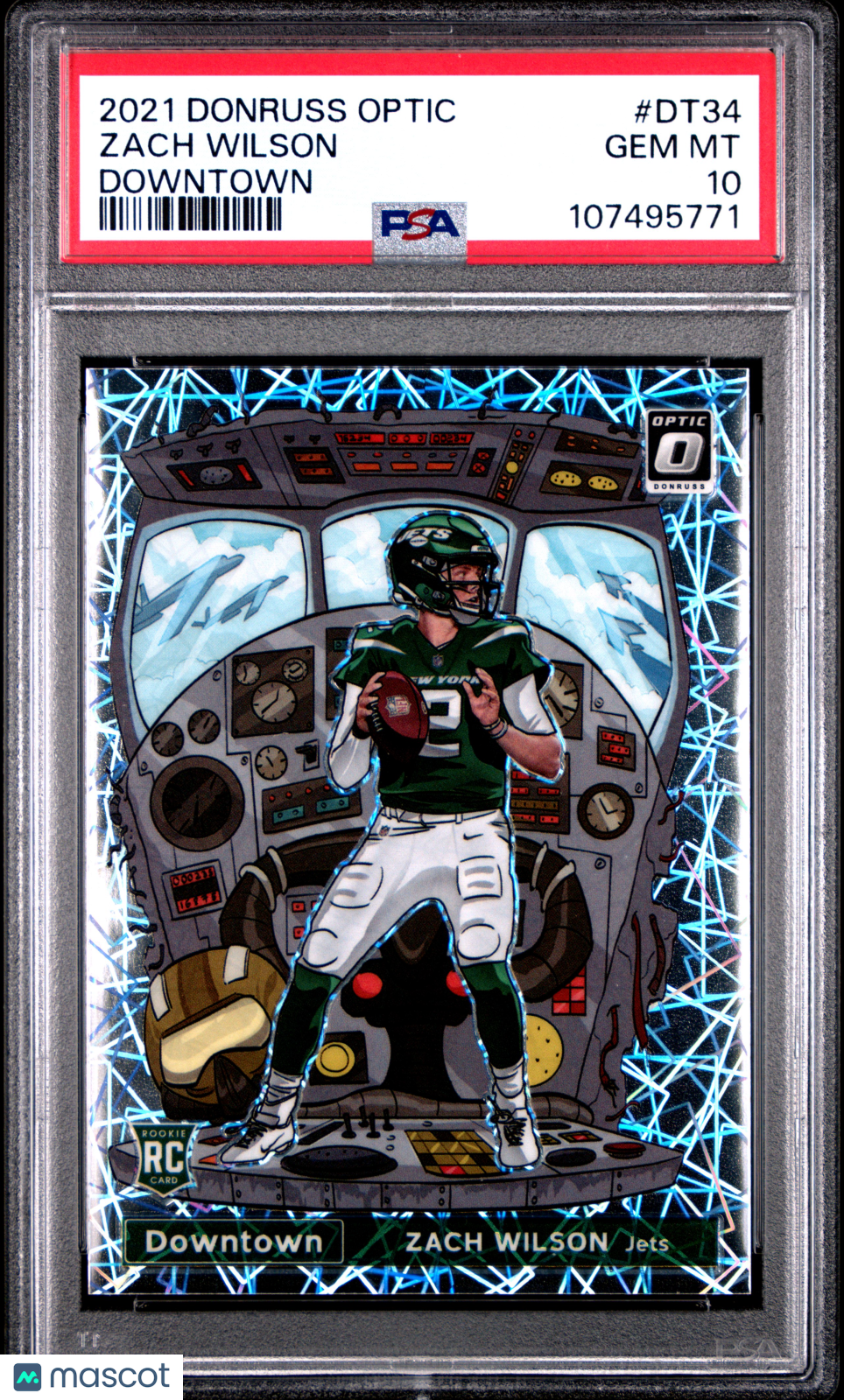 2021 Panini Donruss Optic Downtown Zach Wilson #DT34 PSA 10
