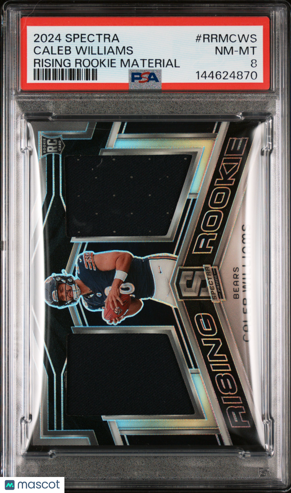 2024 Panini Spectra Rising Rookie Materials Caleb Williams #RRMCWS PSA 8