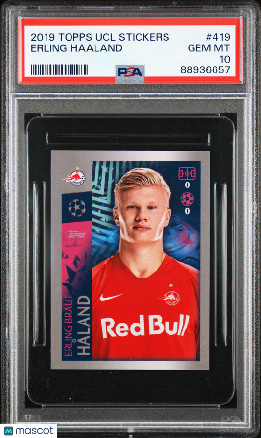 2019 Topps UEFA Champions League Stickers Erling Haaland #419 PSA 10