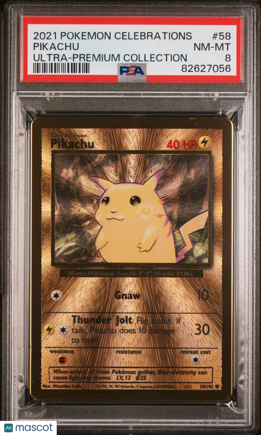 2021 Pokemon Celebrations Ultra-Premium Collection Pikachu #58 PSA 8