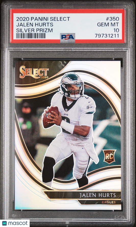 2020 Panini Select Jalen Hurts #350 Silver Prizm PSA 10
