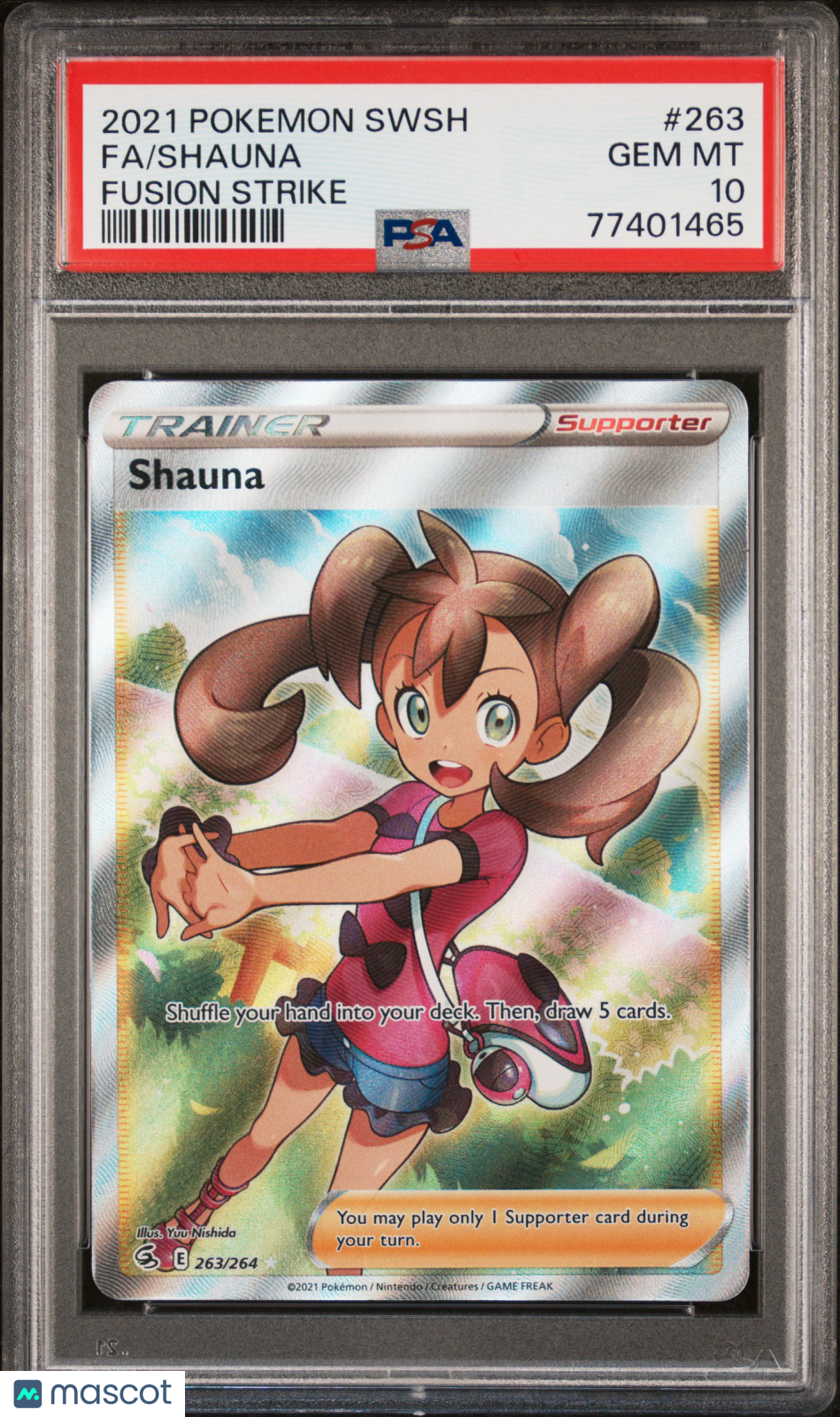 2021 Pokemon Sword & Shield Fusion Strike Shauna #263 Fusion Strike Fa PSA 10