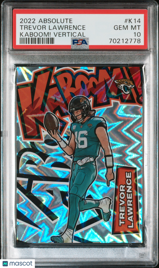 2022 Panini Absolute Kaboom! Vertical Trevor Lawrence #K14 PSA 10