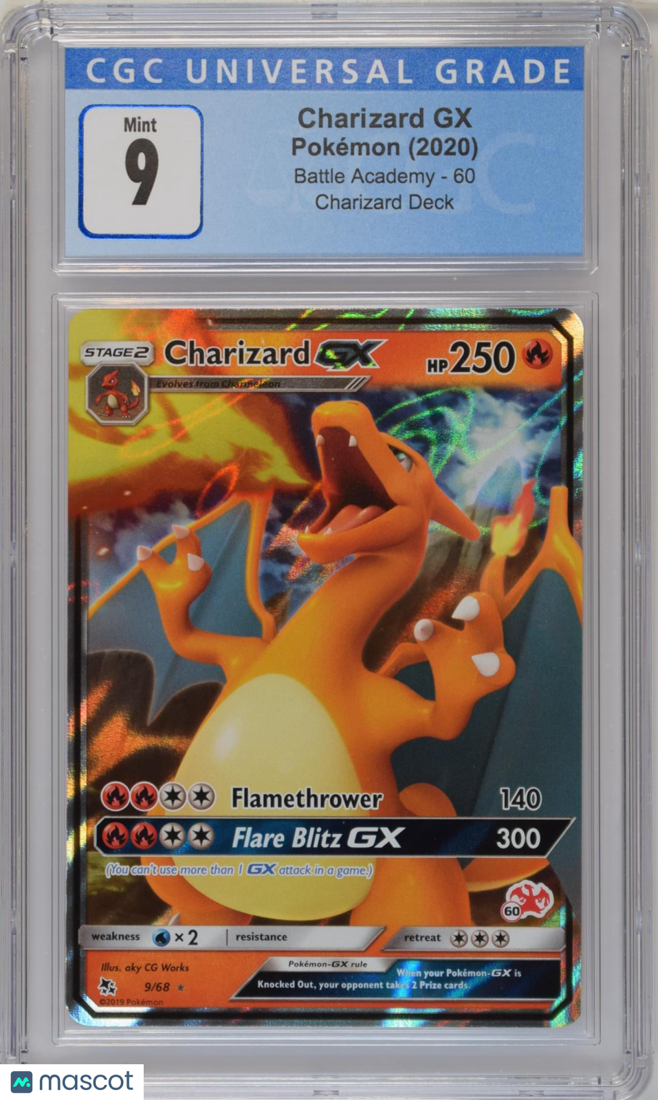 2020 Pokemon Battle Academy Charizard GX #9/68 CGC 9
