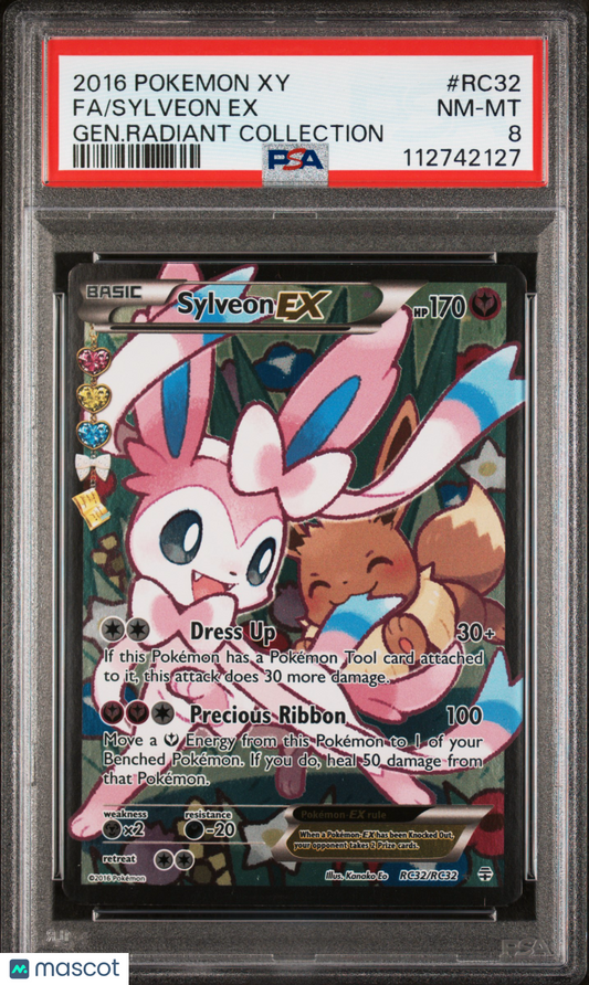 2016 Pokemon Xy Generations Radiant Collection Sylveon EX #RC32 Fa Gen.Radiant Collection PSA 8