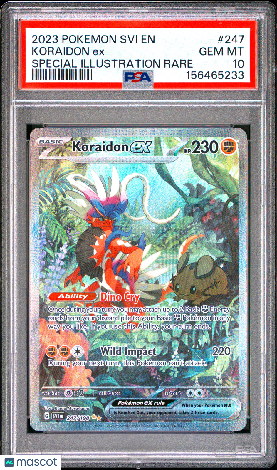 2023 Pokemon Svi EN-Scarlet & Violet Koraidon EX #247 PSA 10