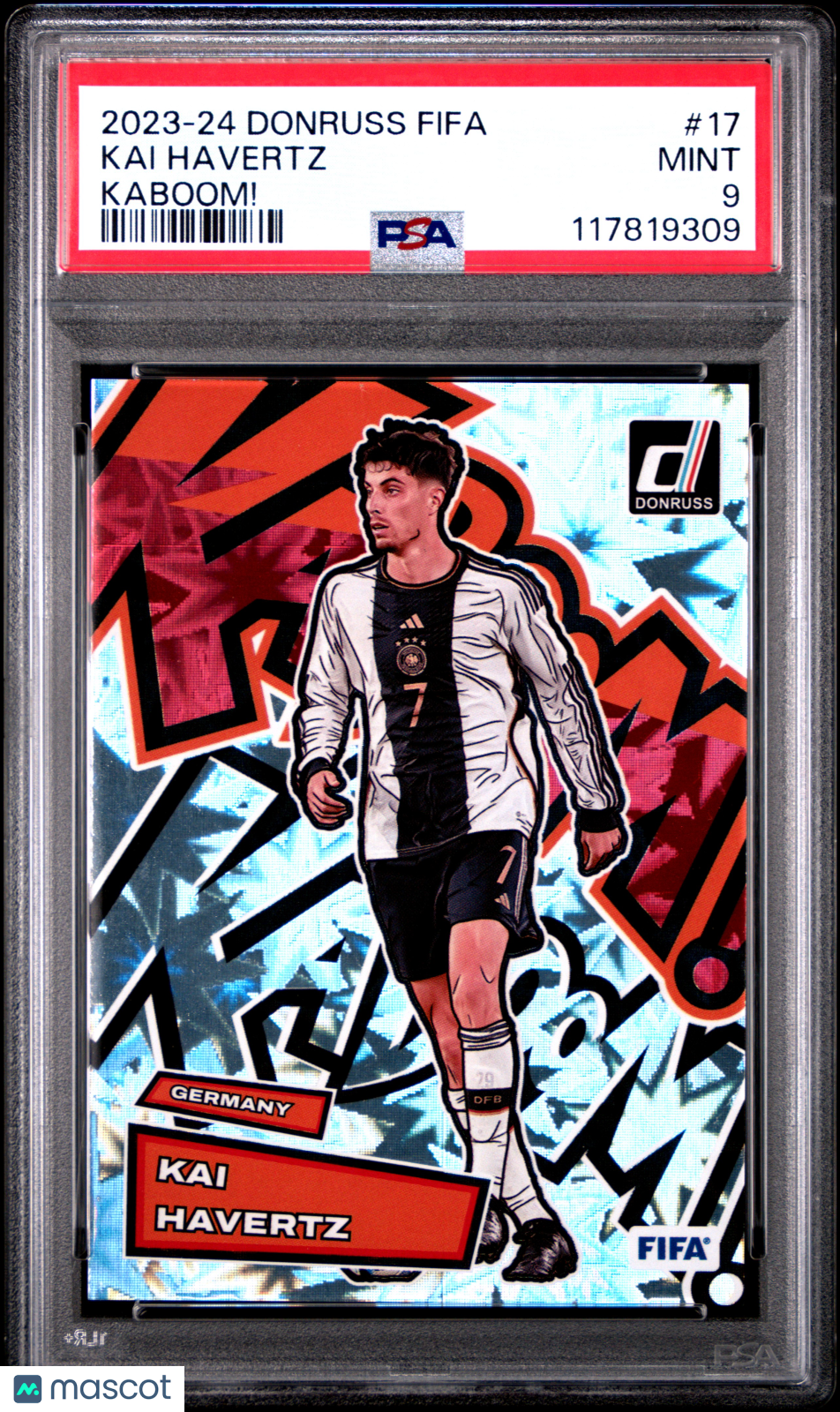 2023-24 Panini Donruss FIFA Kaboom! Kai Havertz #17 PSA 9