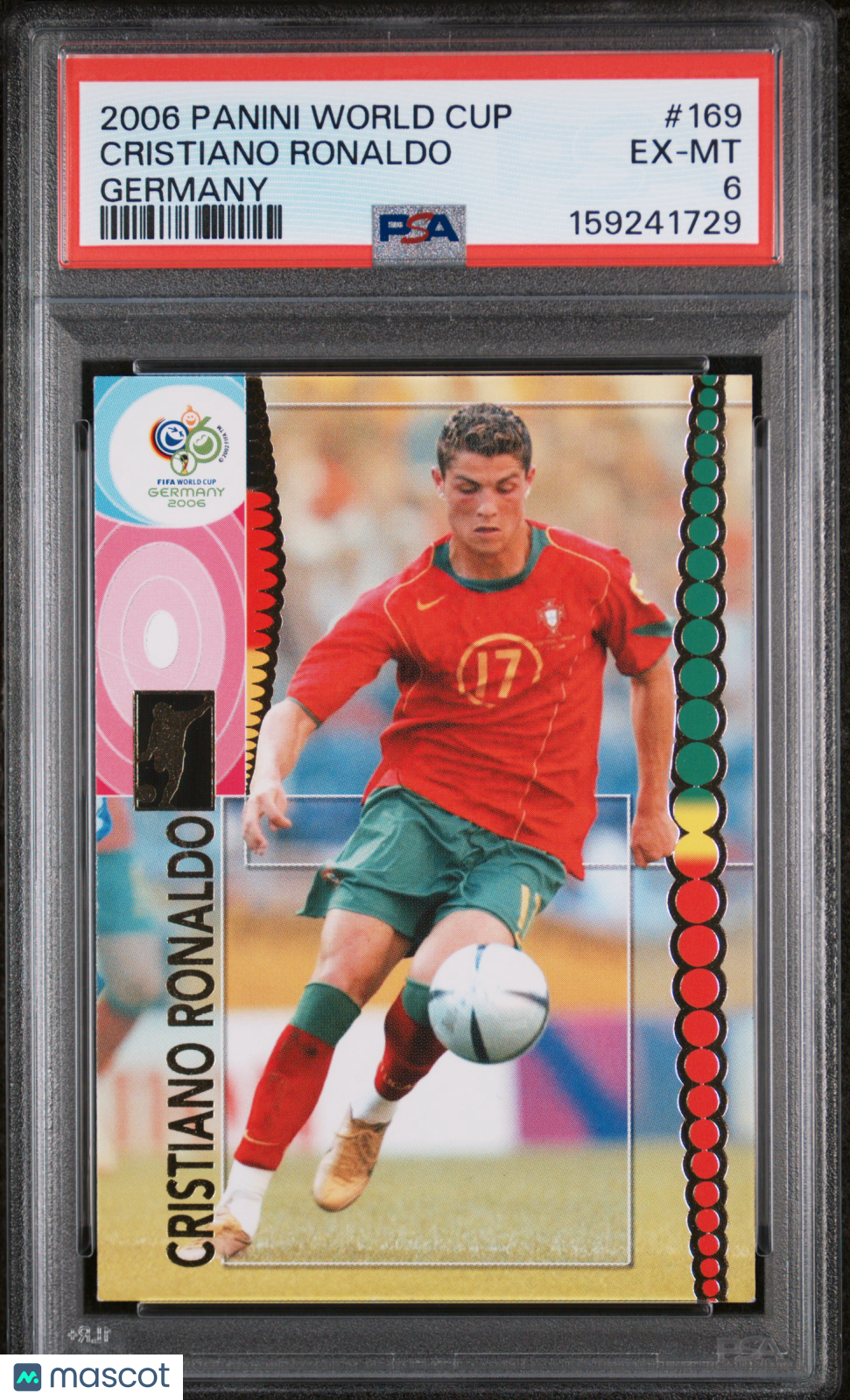 2006 Panini World Cup Germany Cristiano Ronaldo #169 PSA 6