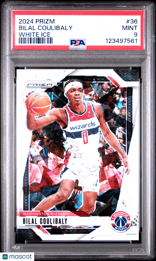 2024 Panini Prizm Bilal Coulibaly #36 White Ice PSA 9