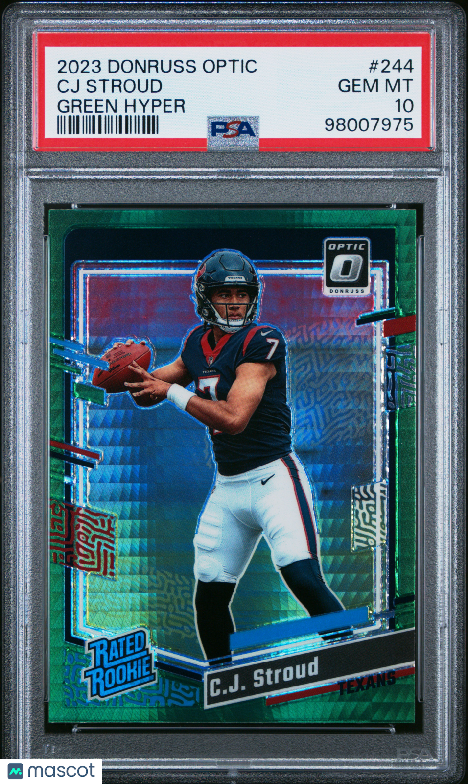2023 Panini Donruss Optic CJ Stroud #244 Green Hyper PSA 10