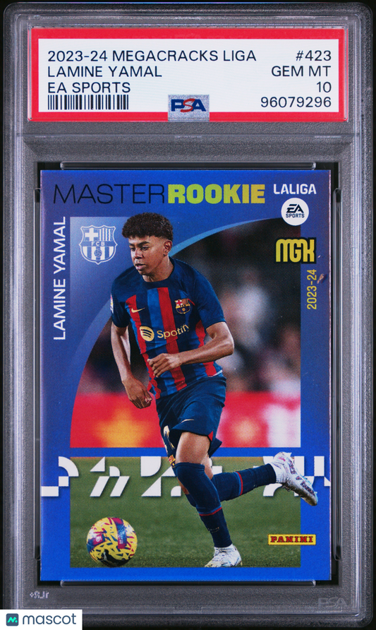 2023-24 Panini Megacracks Laliga Ea Sports Lamine Yamal #423 PSA 10 RC