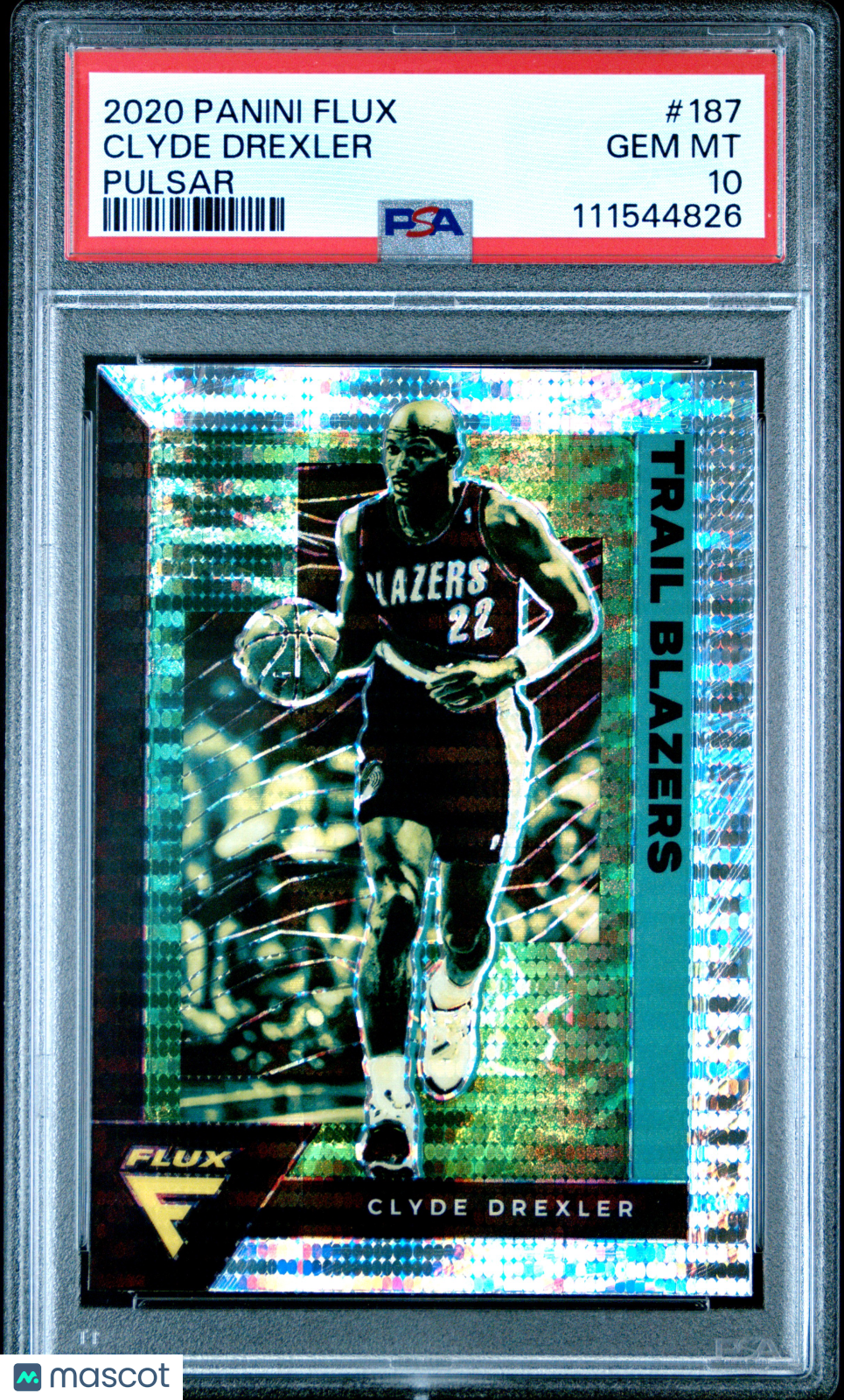 2020 Panini Flux Clyde Drexler #187 Pulsar PSA 10