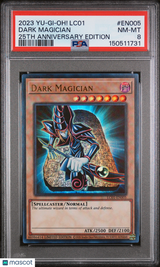 2023 Yu-Gi-Oh! Dark Magician #LC01-EN005 25th Anniversary Edition PSA 8