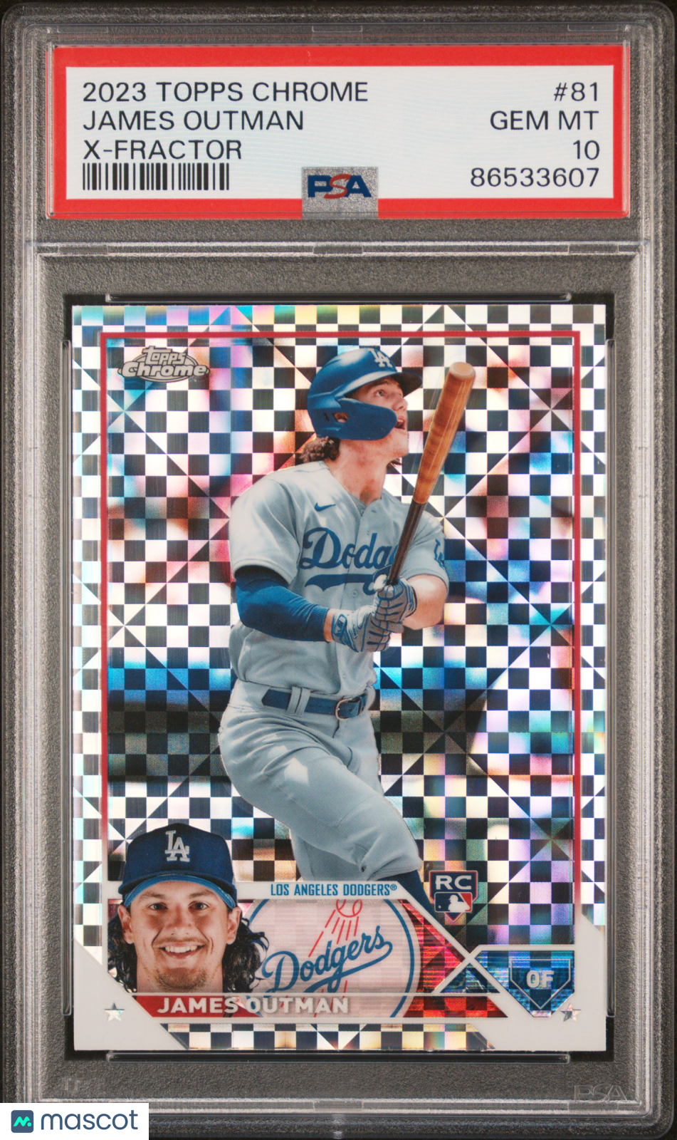 2023 Topps Chrome James Outman #81 X Fractor PSA 10