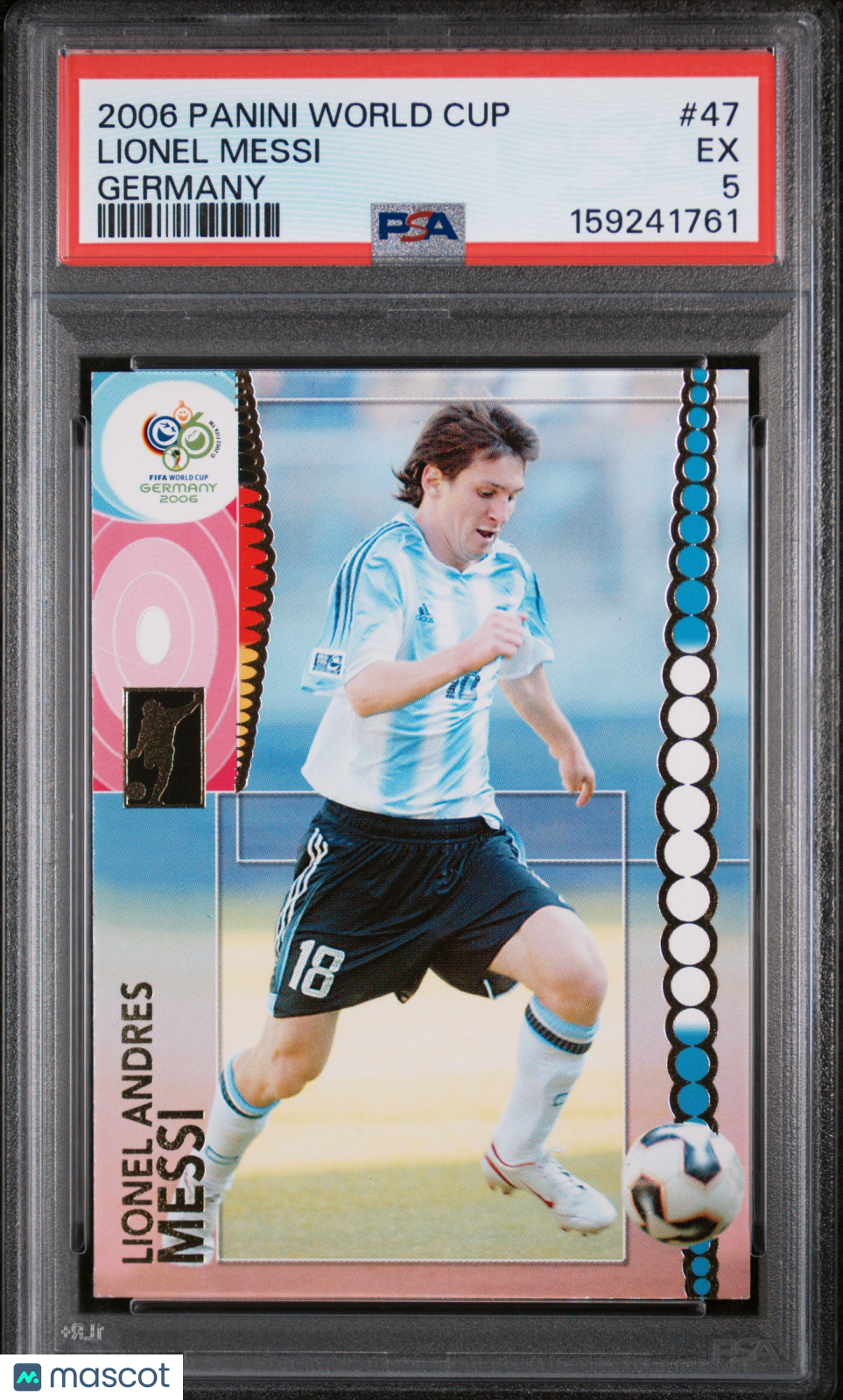 2006 Panini World Cup Germany Lionel Messi #47 PSA 5