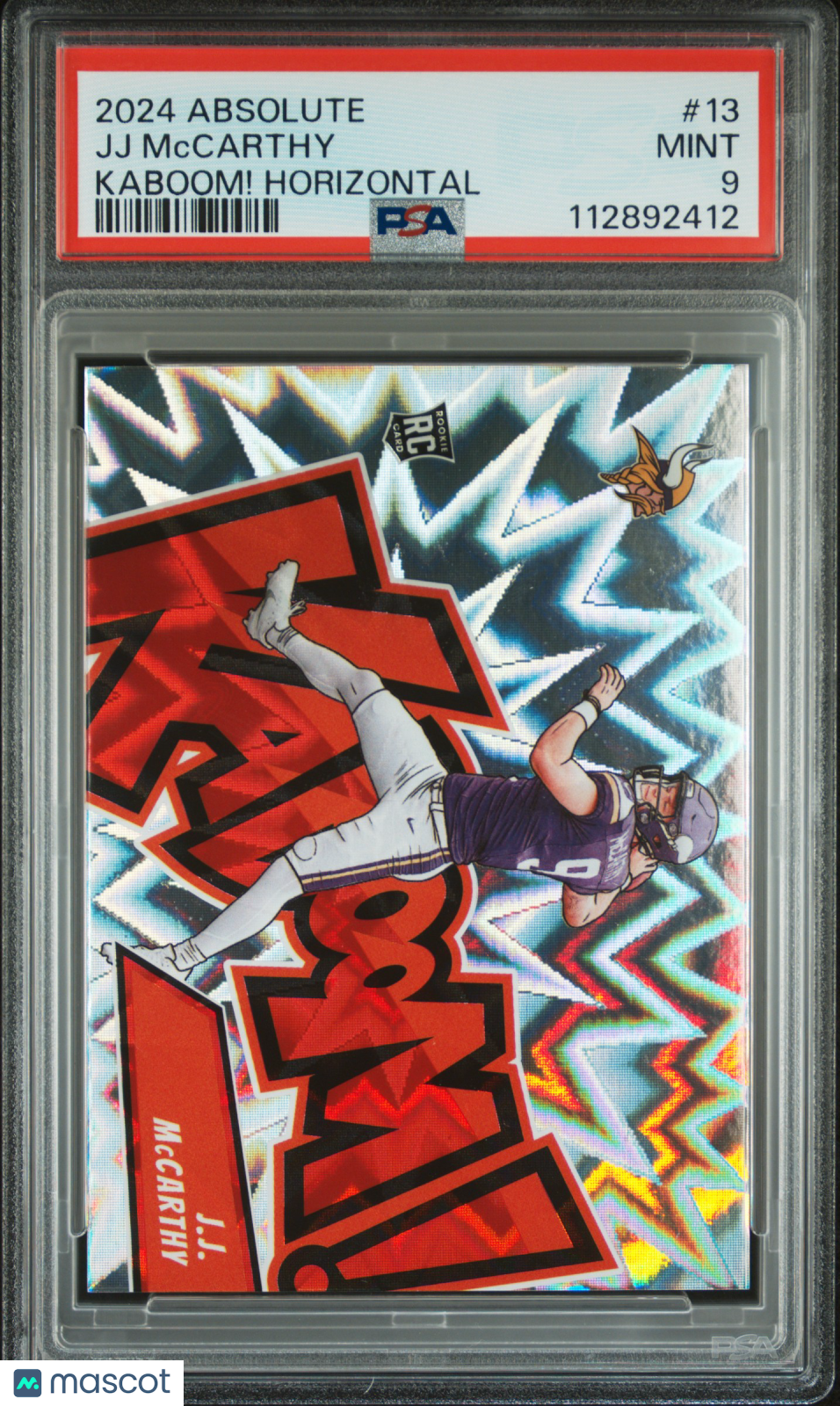 2024 Panini Absolute Kaboom! Horizontal JJ Mccarthy #13 PSA 9