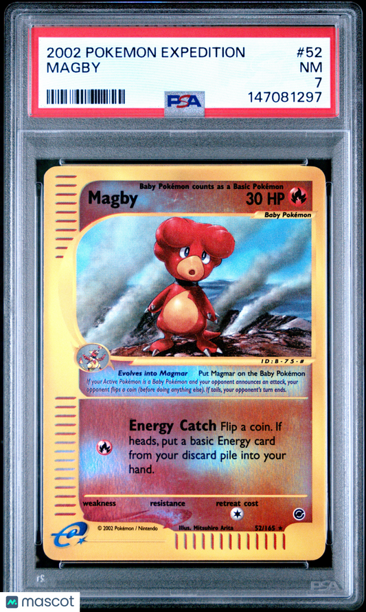 2002 Pokemon Expedition Magby #52 PSA 7