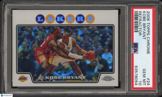 2008 Topps Chrome Kobe Bryant #24 Refractor PSA 10