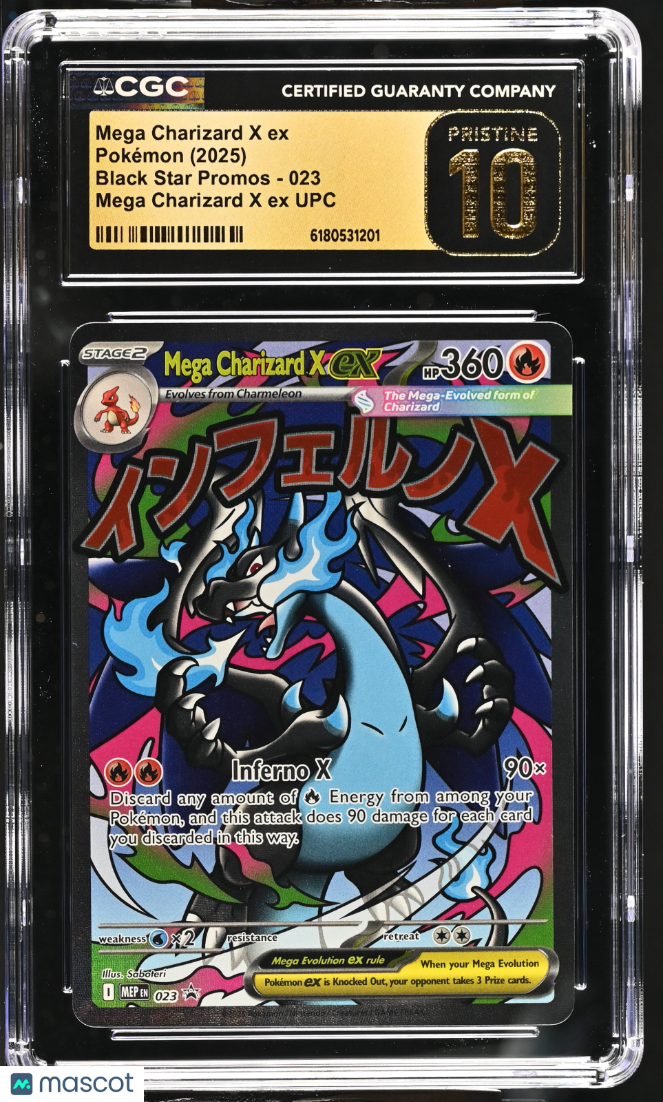 2025 Pokemon Black Star Promos Mega Charizard X ex #023 CGC 10