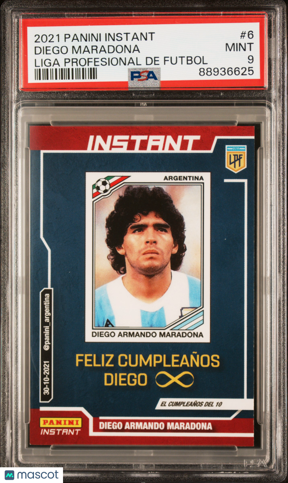 2021 Panini Instant Liga Profesional De Futbol Diego Maradona #6 PSA 9