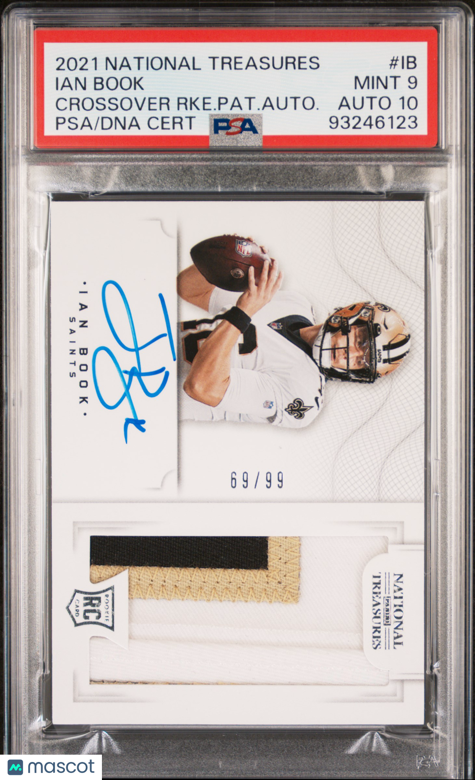 2021 National Treasures Ian Book Crossover Rookie Patch Auto RPA PSA 9 Auto 10
