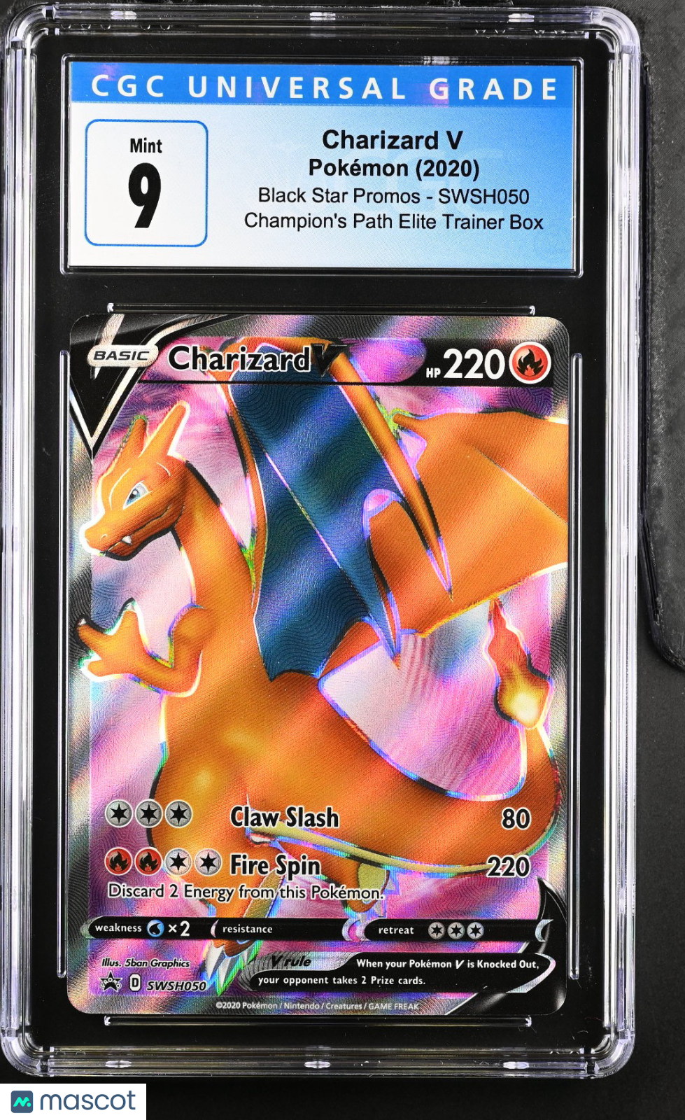 2020 Pokemon Black Star Promos Charizard V #SWSH050 CGC 9
