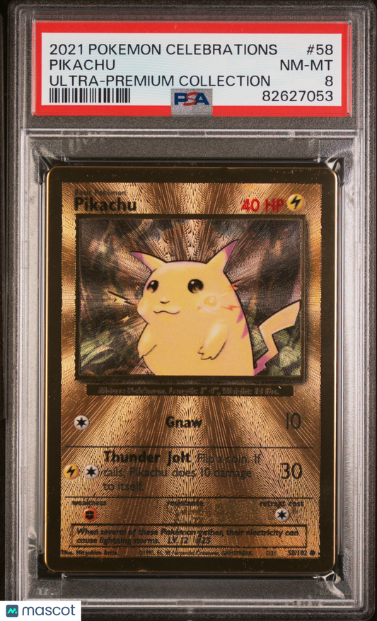 2021 Pokemon Celebrations Ultra-Premium Collection Pikachu #58 PSA 8