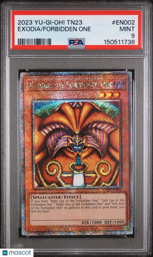 2023 Yu-Gi-Oh! Dueling Heroes Forbidden One Exodia #TN23-EN002 PSA 9