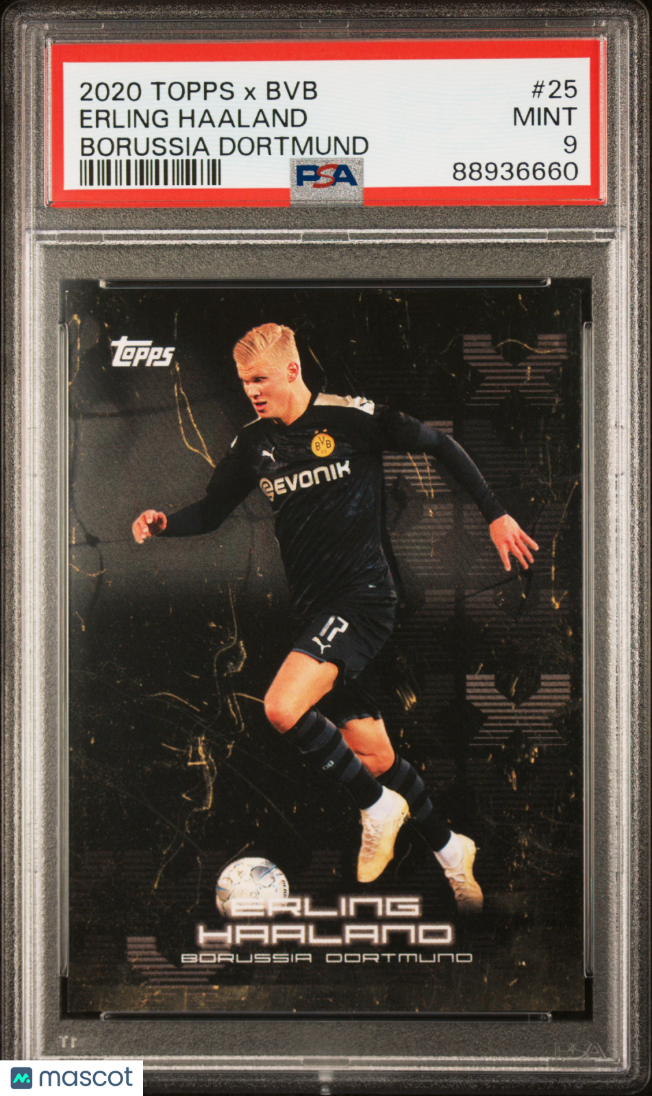 2020 Topps X BVB Borussia Dortmund Erling Haaland #25 PSA 9