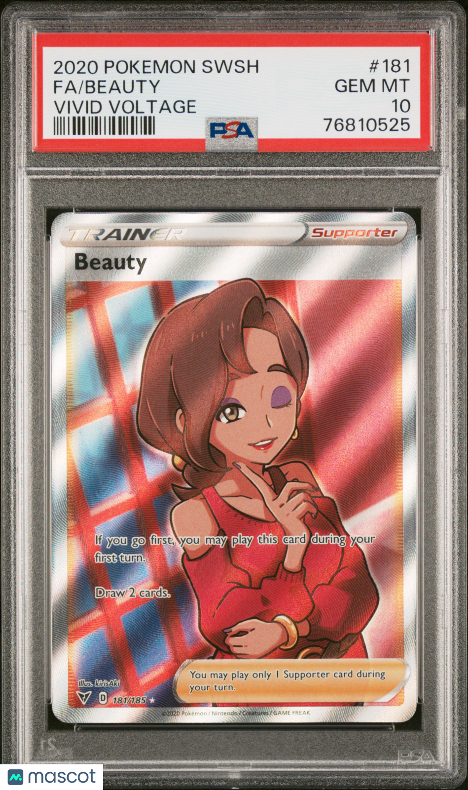 2020 Pokemon Sword & Shield Vivid Voltage Beauty #181 Vivid Voltage Fa PSA 10