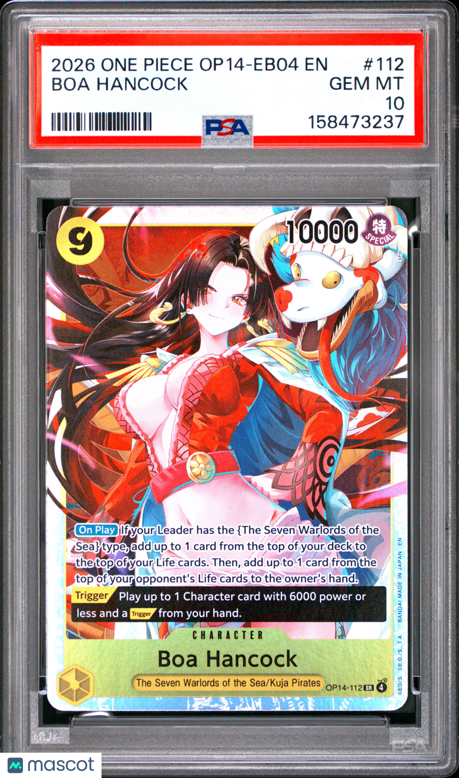 2026 One Piece Op14-Eb04-The Azure Sea's Seven Boa Hancock #112 PSA 10