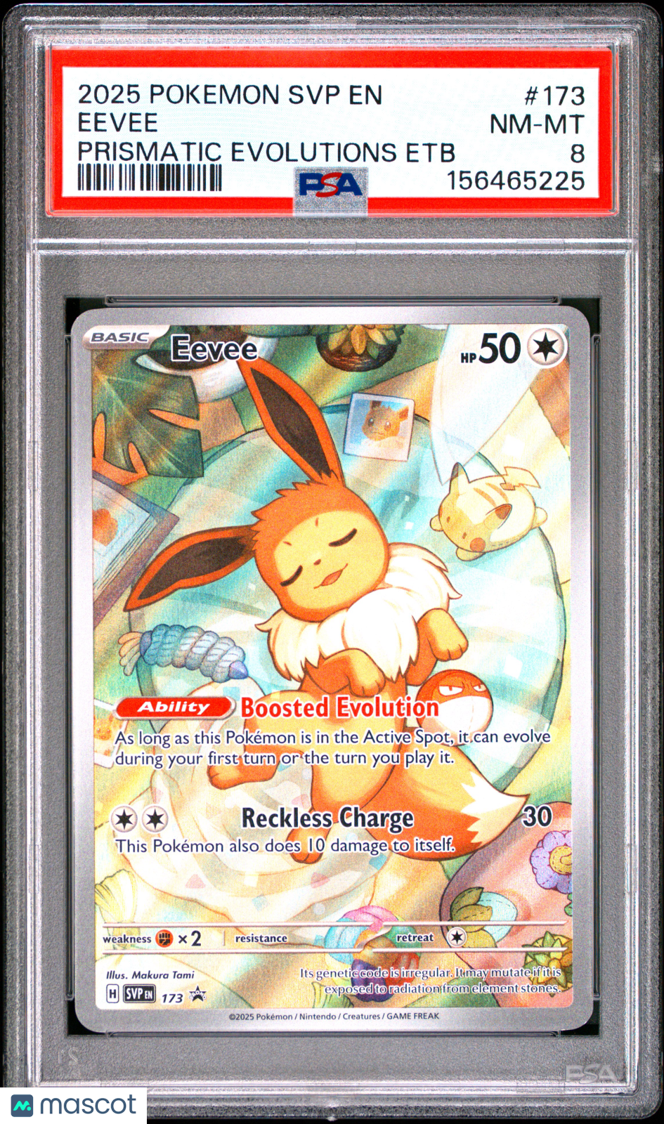 2025 Pokemon SVP EN-SV Black Star Promo Eevee #173 PSA 8