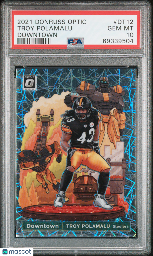 2021 Panini Donruss Optic Downtown Troy Polamalu #DT12 PSA 10