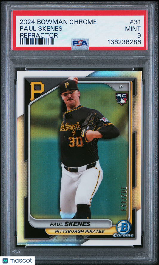 2024 Bowman Chrome Paul Skenes #31 Refractor PSA 9