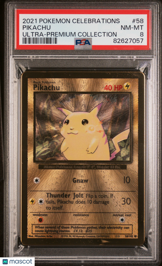 2021 Pokemon Celebrations Ultra-Premium Collection Pikachu #58 PSA 8