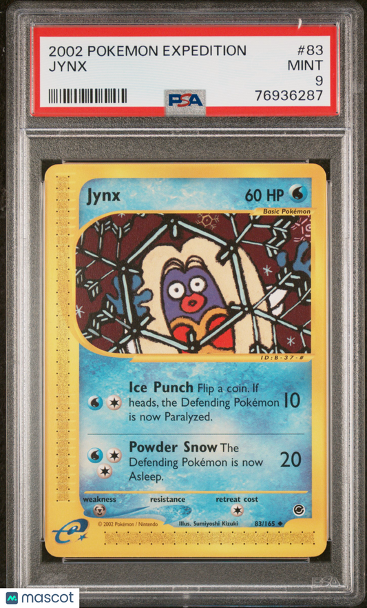 2002 Pokemon Expedition Jynx #83 PSA 9
