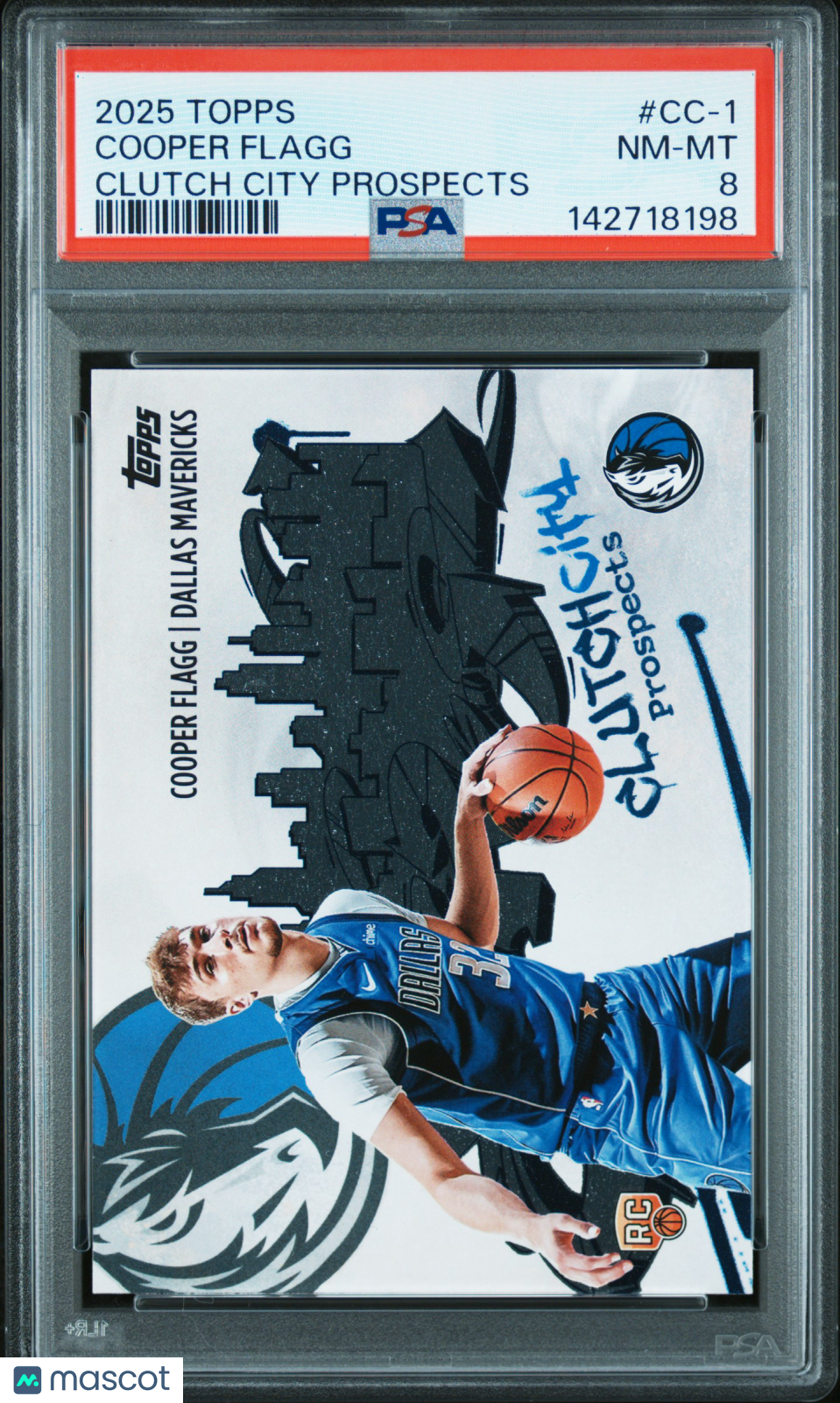 2025 Topps Clutch City Prospects Cooper Flagg #CC-1 PSA 8