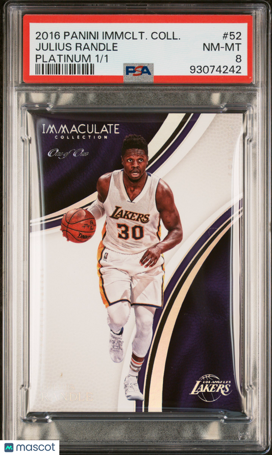 2016 Panini Immaculate Colection Julius Randle #52 Platinum 1/1 PSA 8
