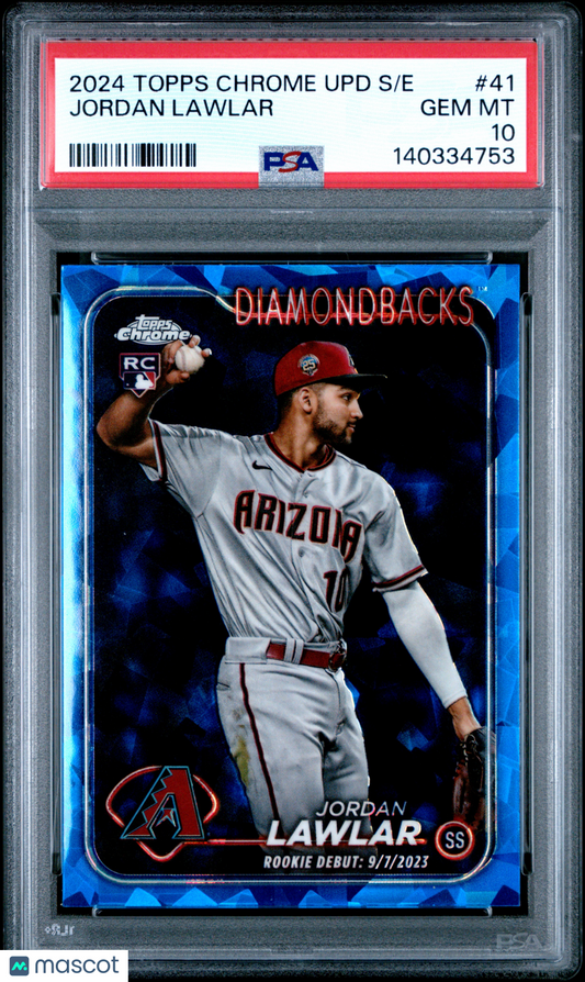 2024 Topps Chrome Sapphire Update Series Jordan Lawlar #41 PSA 10