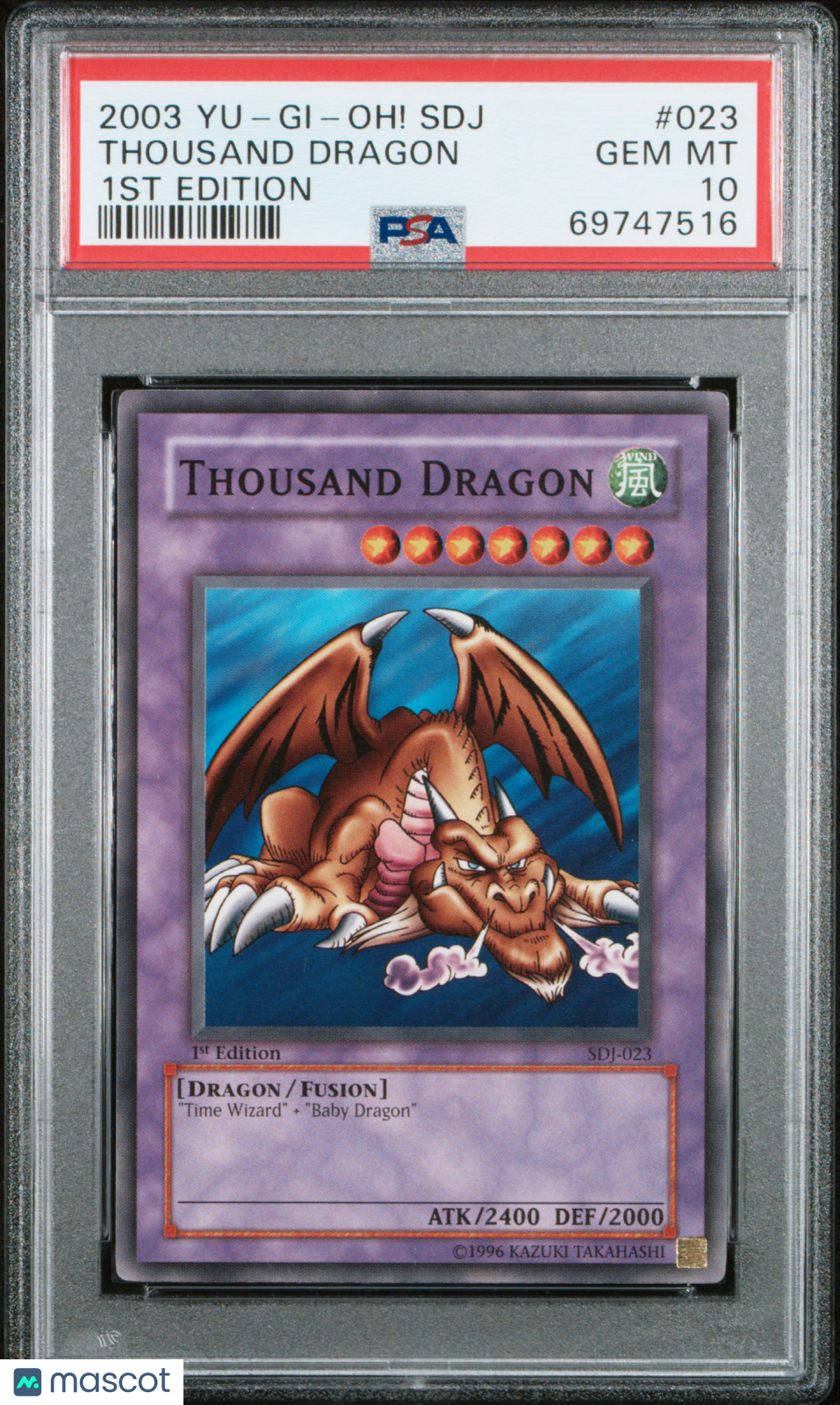2003 Yu-Gi-Oh! Starter Deck: Joey Thousand Dragon #023 1st Edition PSA 10