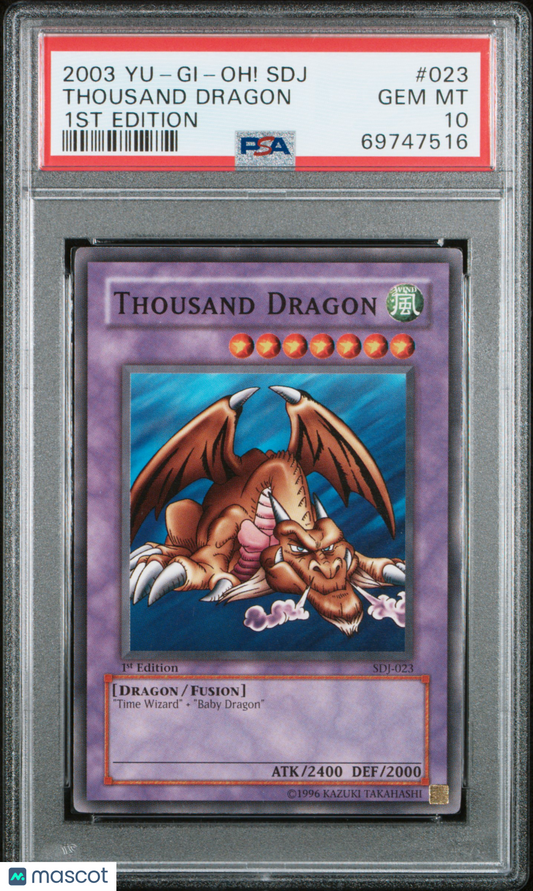 2003 Yu-Gi-Oh! Starter Deck: Joey Thousand Dragon #023 1st Edition PSA 10