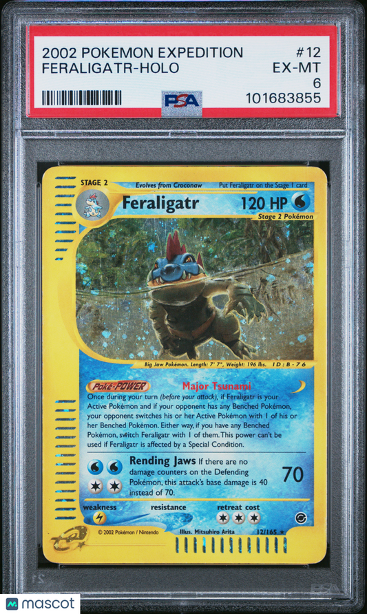 2002 Pokemon Expedition Feraligatr #12 PSA 6