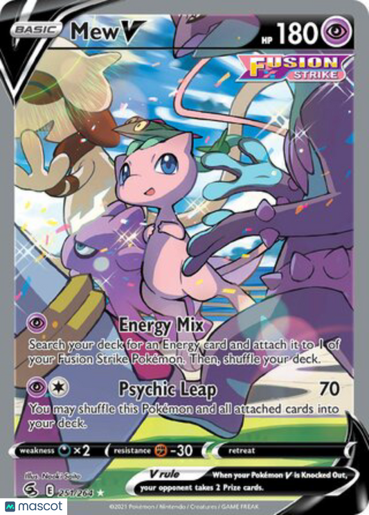 2021 Pokemon Fusion Strike Mew V #251 AGS 10